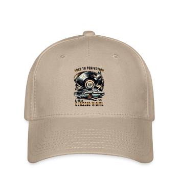 Perfekt Gereift Wie Eine Klassische Schallplatte - Flexfit Cap - Khaki - Vorne