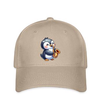 Concert de jazz du saxophoniste pingouin - Casquette Flexfit - kaki - Devant