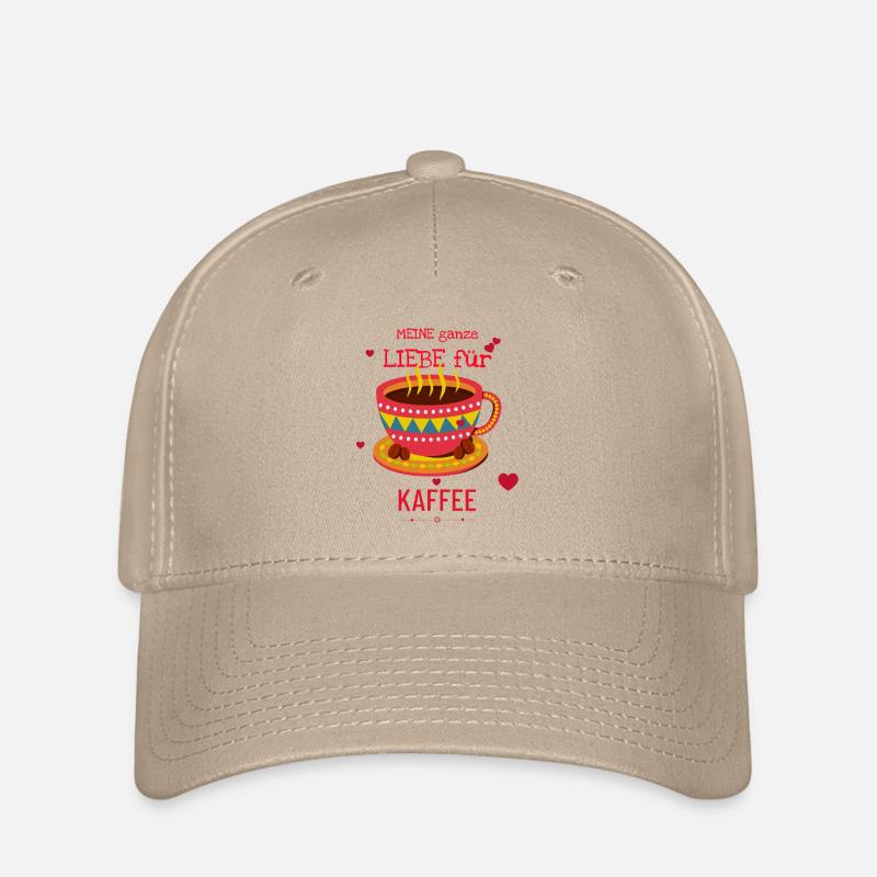 Tout mon amour pour le café - Casquette Flexfit - kaki