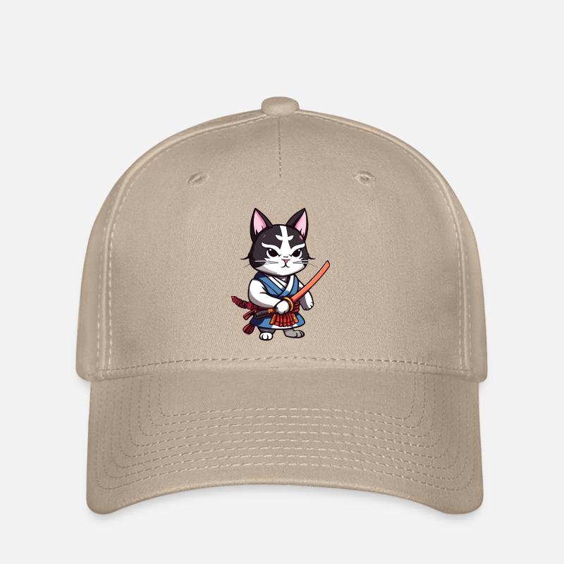 Samurai-Katze #42 - Flexfit Cap - Khaki