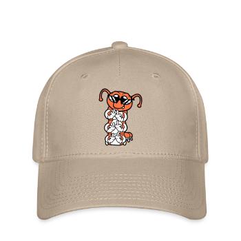 Raupe Mittelfinger Beleidigung Sonnenbrille Cool - Flexfit Cap - Khaki - Vorne