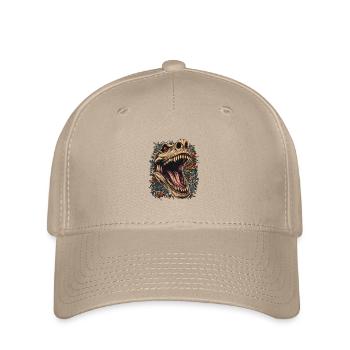 Scary dinosaur - Flexfit Cap - khaki - Front