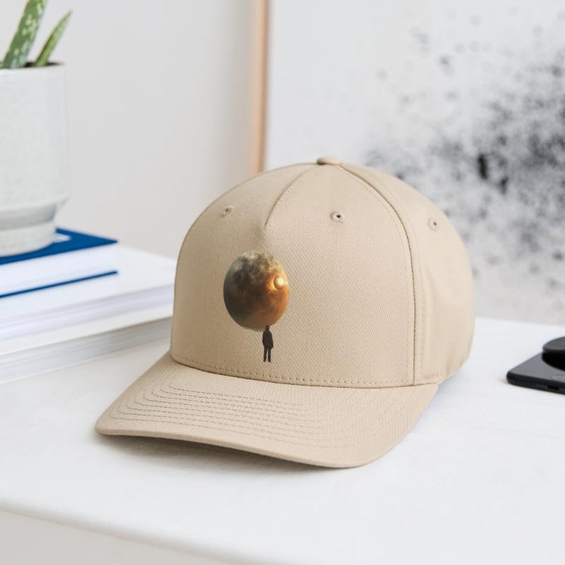Two planets that collide creating an explosion Flexfit Cap