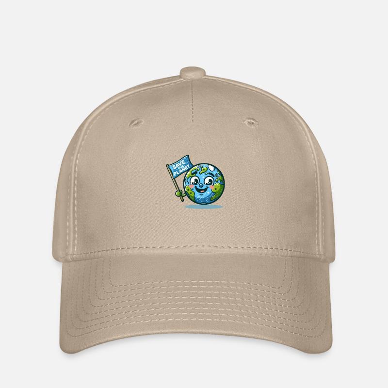 "SAVE OUR PLANET" Erde schützen 🌍😊 - Flexfit Cap - Khaki