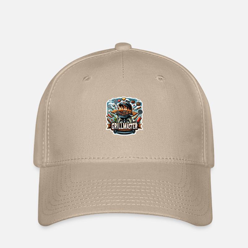 GrillMaster - Illustration de gril - Casquette Flexfit - kaki