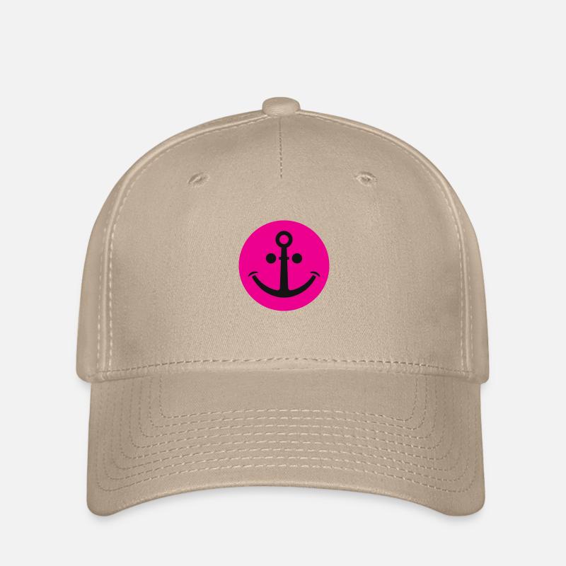 Fröhlicher Anker (pink) - Flexfit Cap - Khaki