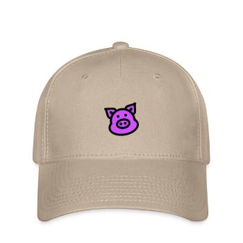 Pig Animal Pink - Flexfit Cap - khaki - Front