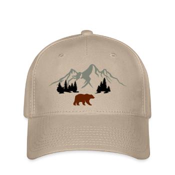 Bear Mountains Nature - Flexfit Cap - khaki - Front