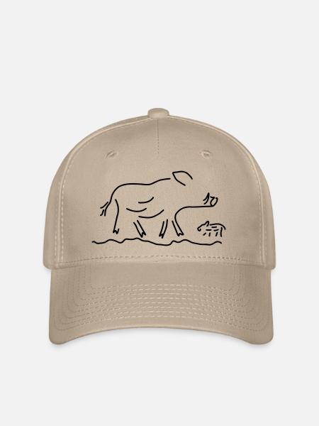 wildschwein mit frischling - Flexfit Cap - Khaki