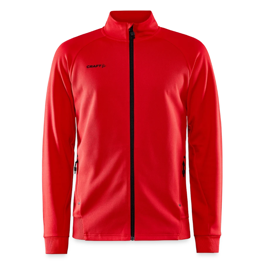 Interlaken badge on a craft adv unify jacket, red