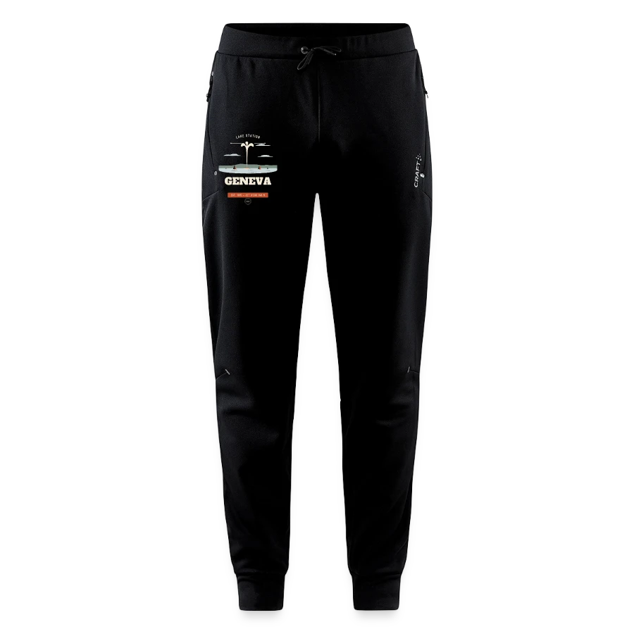 Geneva badge on a craft adv unify casual trousers, black