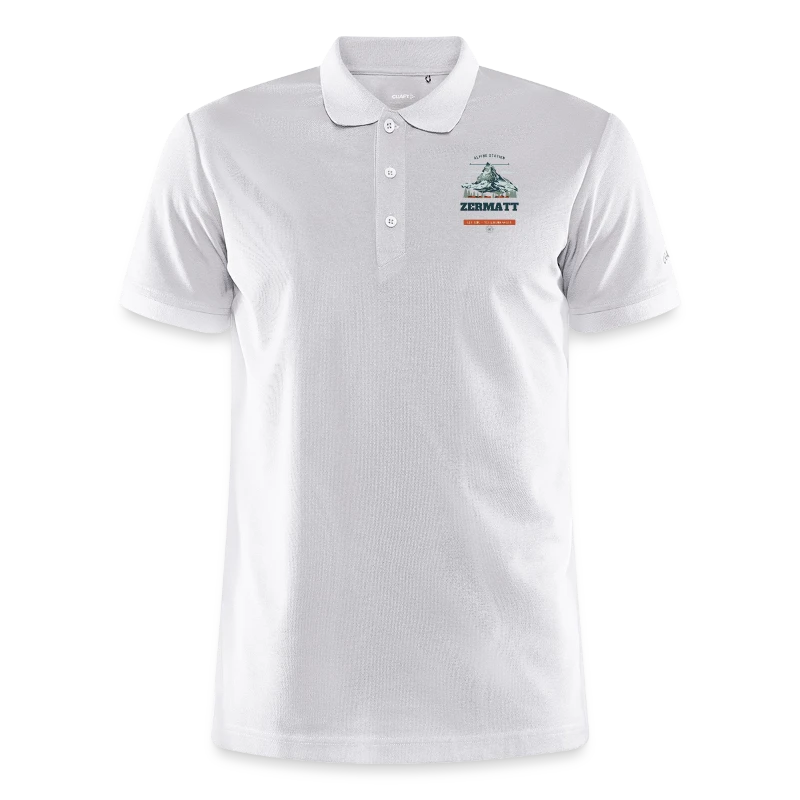 Zermatt badge on a craft core unify polo