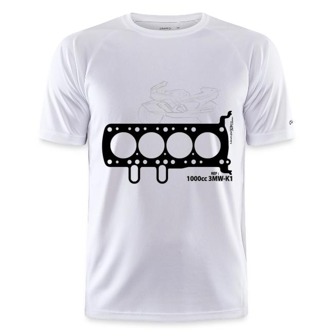 design T shirt BM W K1 black and silver