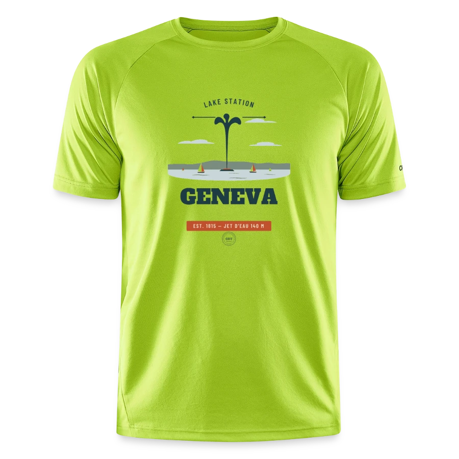 Geneva badge on a craft core unify training t-shirt, flumino