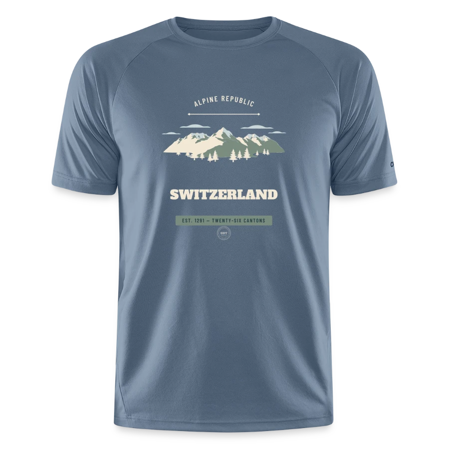 Switzerland badge on a craft core unify training t-shirt, real