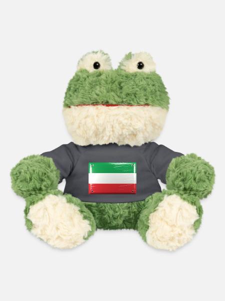 Italien Flagge Fahne Blechschild-Optik - MiniFeet® Frosch Torge - Anthrazit