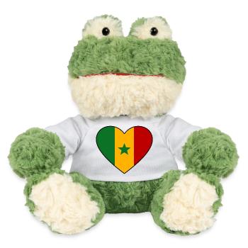 Senegal Flag Heart - MiniFeet® Frog Torge - white - Front