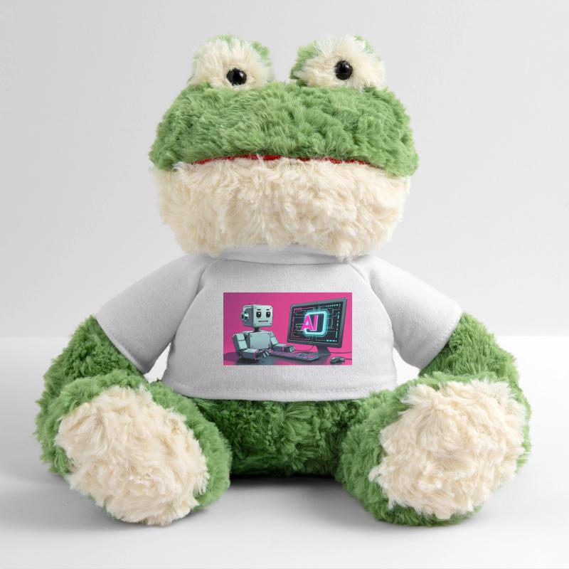 Futuristic AI Robot and Tech Screen MiniFeet® Frog Torge