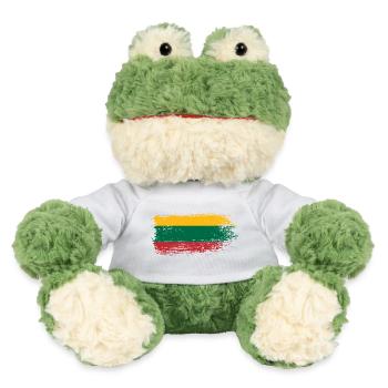Gelb Grün Rot Pinsel Flagge - MiniFeet® Frosch Torge - Weiß - Vorne