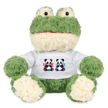 Frère et sœur panda - Grenouille Torge MiniFeet® - blanc - Devant