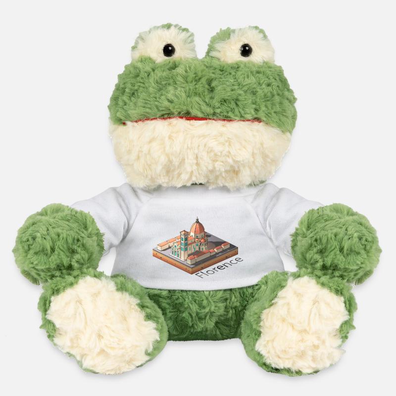 Geometric low poly Florence Cathedral - MiniFeet® Frog Torge - white