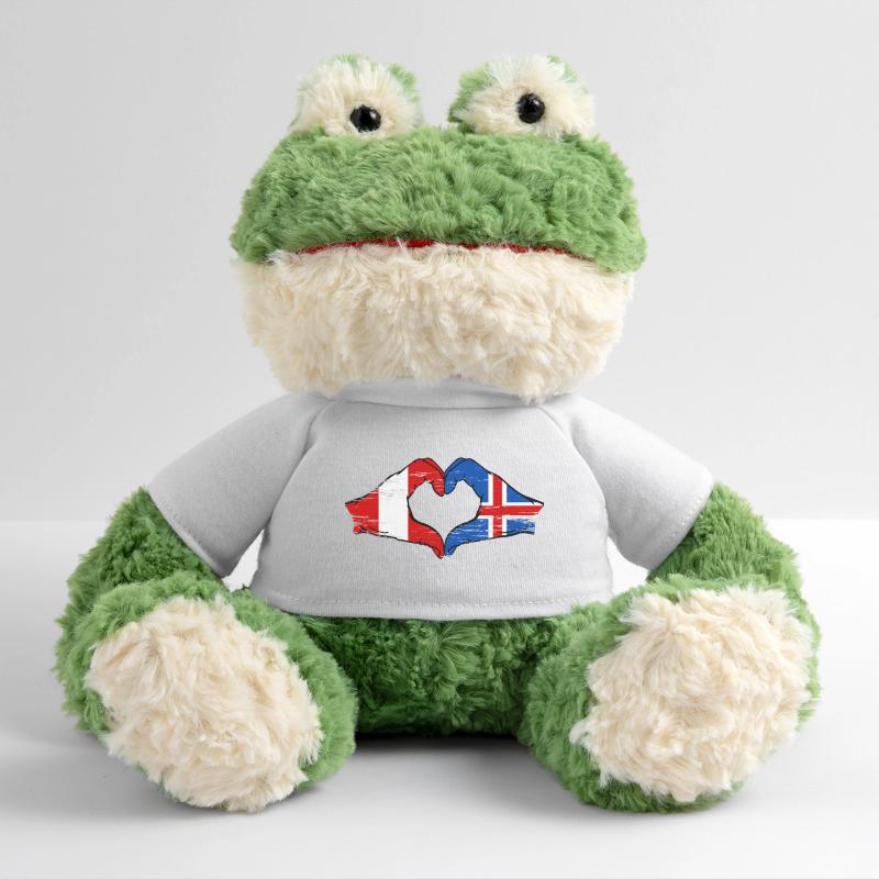Drapeau de l'île du Pérou, mains en forme de cœur utilisées Grenouille Torge MiniFeet®