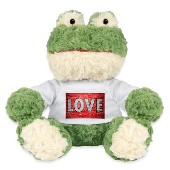 Love Brick Wall Graffiti - MiniFeet® Frog Torge - white - Front