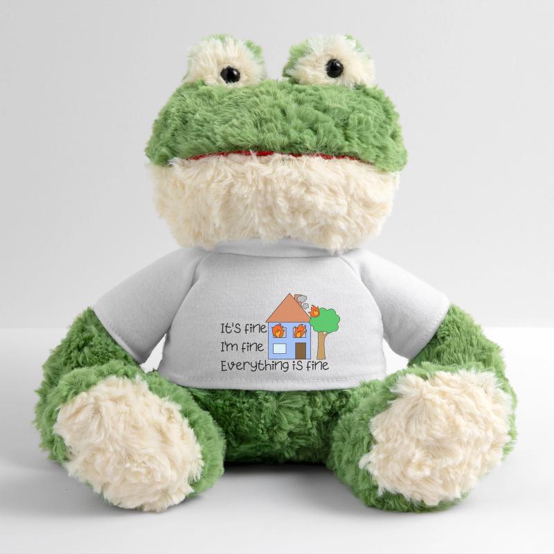 funny quote it's fine everything is fine on fire MiniFeet® Frog Torge
