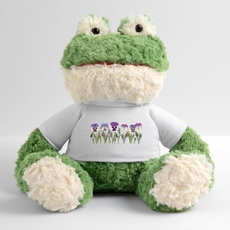 Rangée de fleurs de pensée en violet Grenouille Torge MiniFeet®