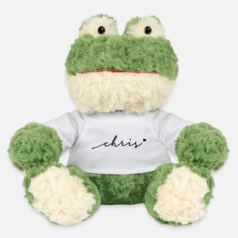 Nom cursif de Chris - Grenouille Torge MiniFeet® - blanc