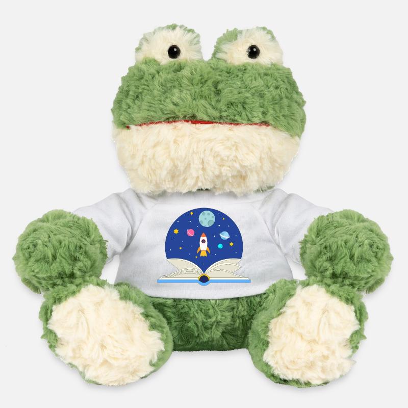 Open Book with Space Scene, Imagination and Advent - MiniFeet® Frog Torge - white