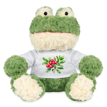 Preiselbeere – botanisches Aquarell - MiniFeet® Frosch Torge - Weiß - Vorne