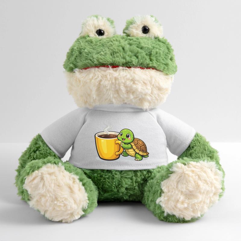 Kaffeeturtle mit dampfendem Becher MiniFeet® Frosch Torge