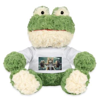 Wortspiel mehrdeutiger deutscher Ausdruck - Muskelkater - MiniFeet® Frosch Torge - Weiß - Vorne
