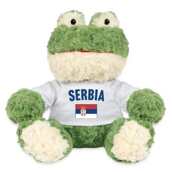 Drapeau de la Serbie - Grenouille Torge MiniFeet® - blanc - Devant
