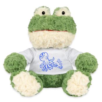Oktopus Flöte Musik spielen Bläschen unter Wasser - MiniFeet® Frosch Torge - Weiß - Vorne