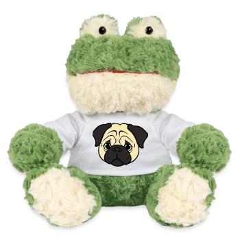 Mops Hunde T-shirt Geschenk Weihnachten - MiniFeet® Frosch Torge - Weiß - Vorne