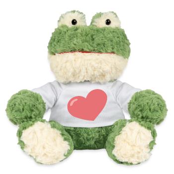 Minimalistisches Pastellherz - MiniFeet® Frosch Torge - Weiß - Vorne