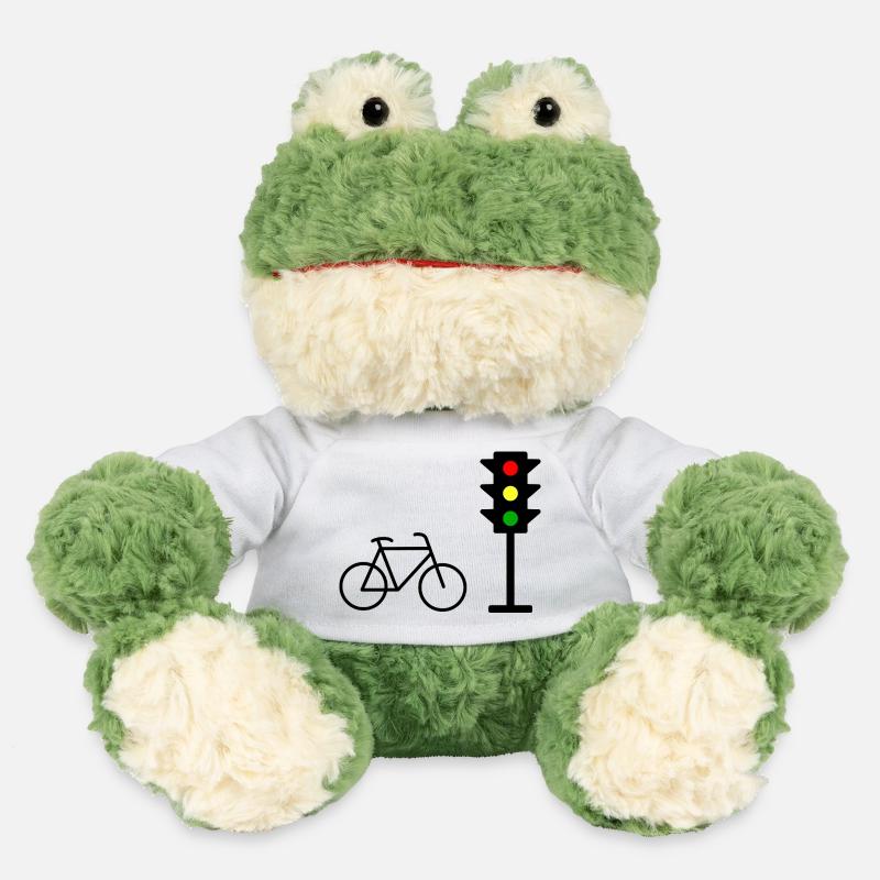 Empreinte de feu de circulation avec vélo - Grenouille Torge MiniFeet® - blanc