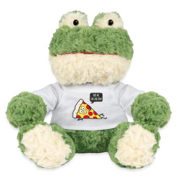 Funny Cartoon Pizza - Statement / Funny / Quote - MiniFeet® Frosch Torge - Weiß - Vorne