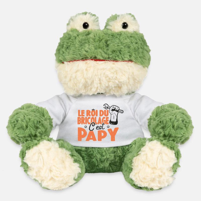 Le Roi Du Bricolage C'est Papy Bricoleur - Grenouille Torge MiniFeet® - blanc