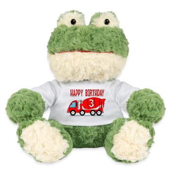 Bétonnière Joyeux anniversaire 3 - Grenouille Torge MiniFeet® - blanc - Devant