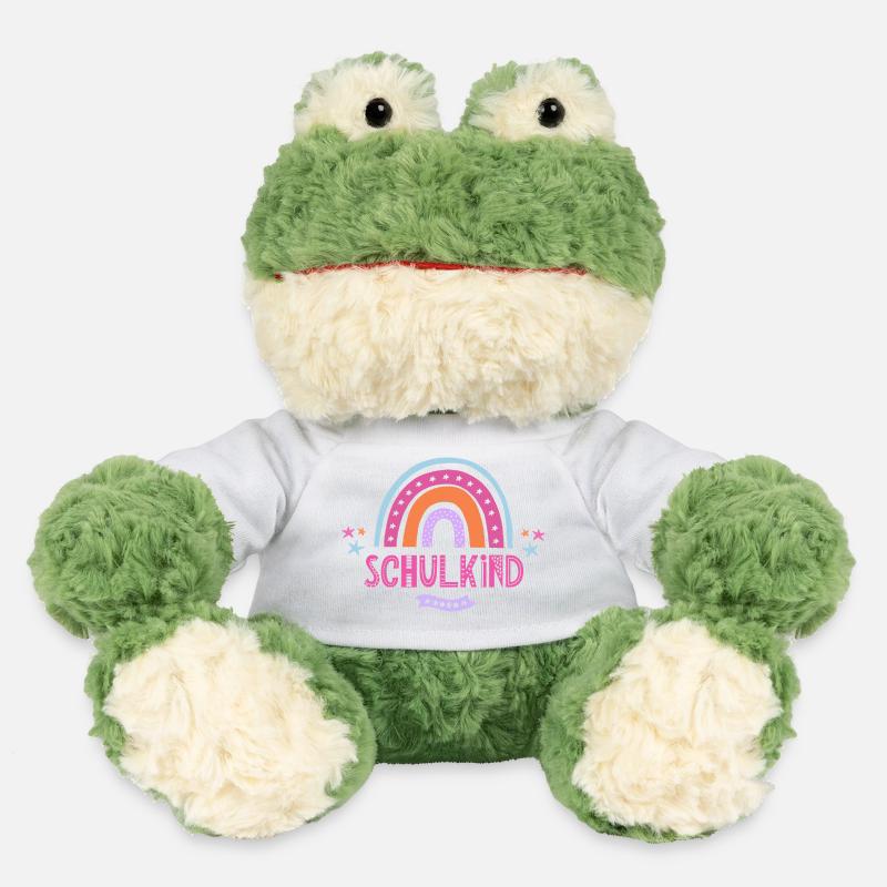 Schulkind Regenbogen Pink für Mädchen Boho - MiniFeet® Frosch Torge - Weiß