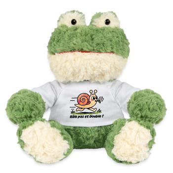 Autocollant voiture, caravane Râle pas et double - Grenouille Torge MiniFeet® - blanc - Devant