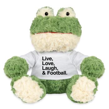 live love laugh and football - passion stade ou tv - Grenouille Torge MiniFeet® - blanc - Devant
