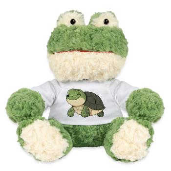 Süße glückliche Schildkröte - entzückende und fröhliche Karikatur - MiniFeet® Frosch Torge - Weiß - Vorne