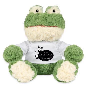 Blase glücklich die Katze, du bist wunderbar - MiniFeet® Frosch Torge - Weiß - Vorne