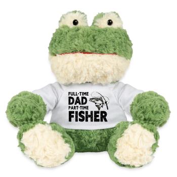 Full-Time Dad Part-Time Fisher – Dad Gift - MiniFeet® Frog Torge - white - Front
