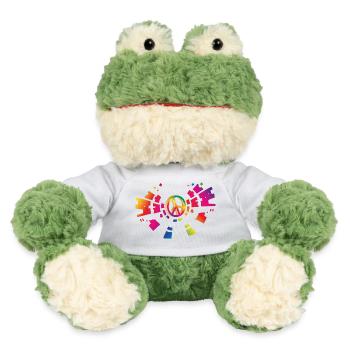 Signe de paix coloré pour la saison des festivals - Grenouille Torge MiniFeet® - blanc - Devant