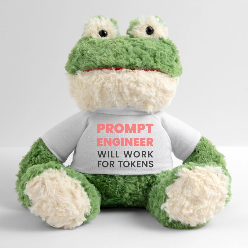 Prompt Engineer – Will Work for Tokens | AI Meme MiniFeet® Frog Torge